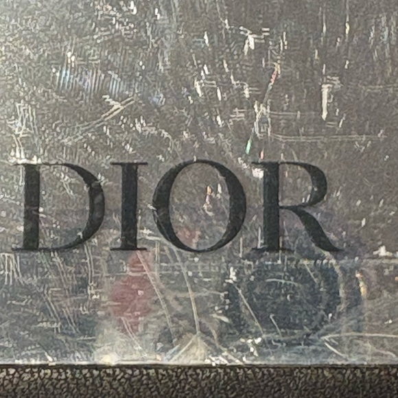 DIOR stand mirror Black CD Logo 14x19x1.5cm faux leather - Picture 7 of 9